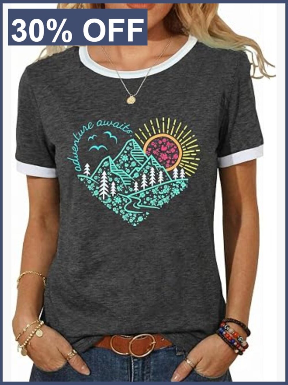 Graphic Tee for Women Cute Summer Top Casual Short Sleeve Crew Neck T-Shirt